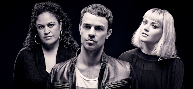 Ella (right) with some of the members from The Bamboos.