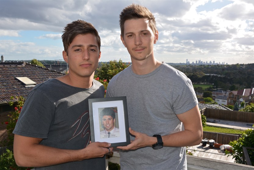Vincent Petrilli and Jack Wright, who were friends with one-punch victim David Cassai.